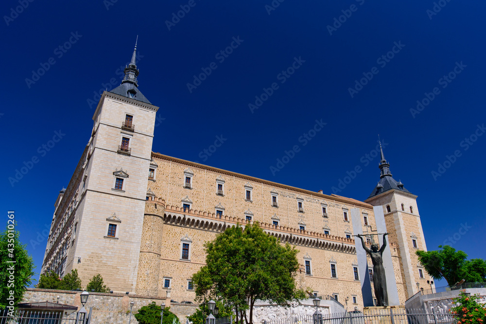 Alcazar of Toledo, a stone fortification in Toledo, Spain