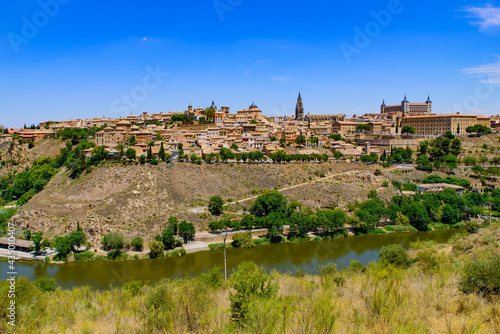 Tagus River and Toledo, a World Heritage Site city in Spain