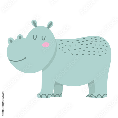 hippo animal cartoon © Stockgiu