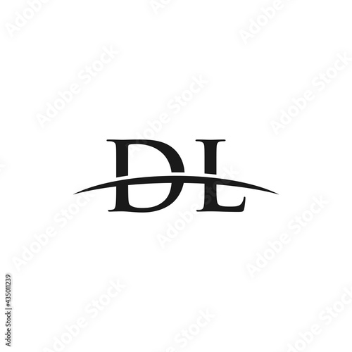 Initial letter DL, overlapping movement swoosh horizon, logo design inspiration company