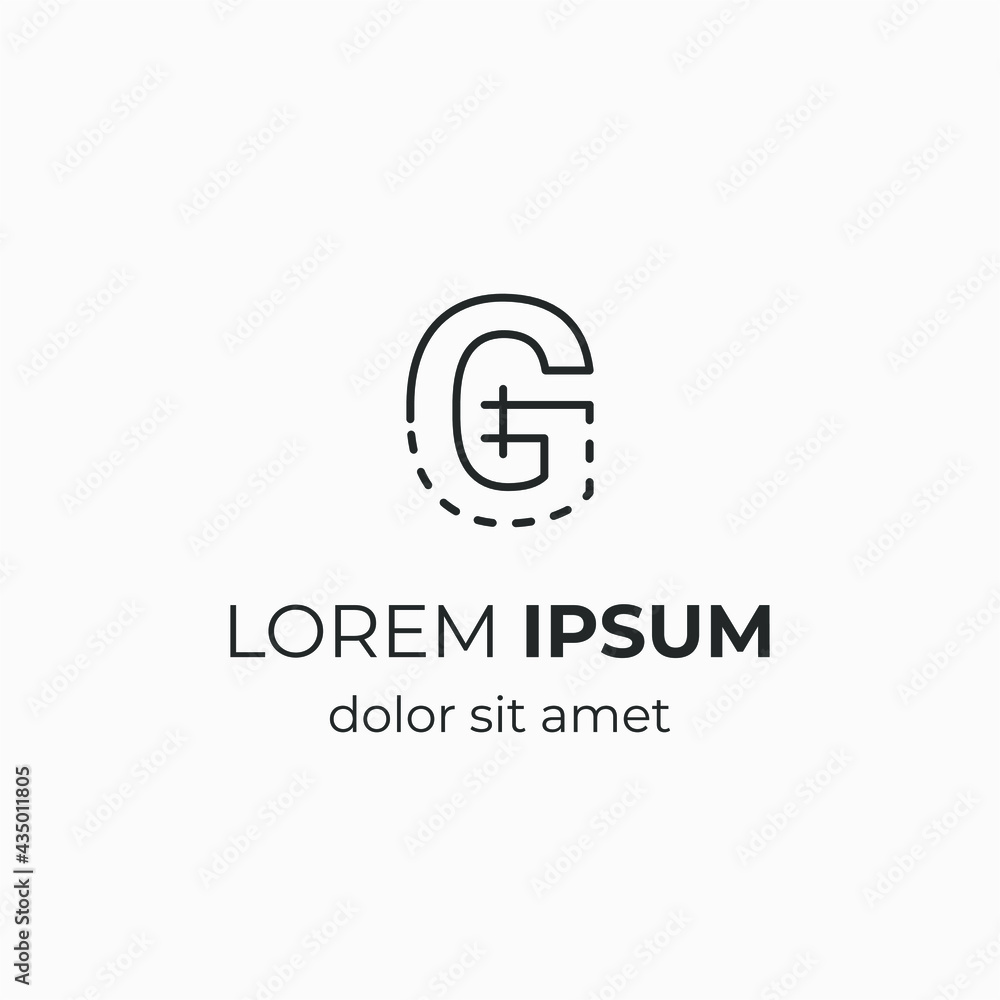 initial letter G with architecture element. logo for company initial letter G with architecture element. logo for company