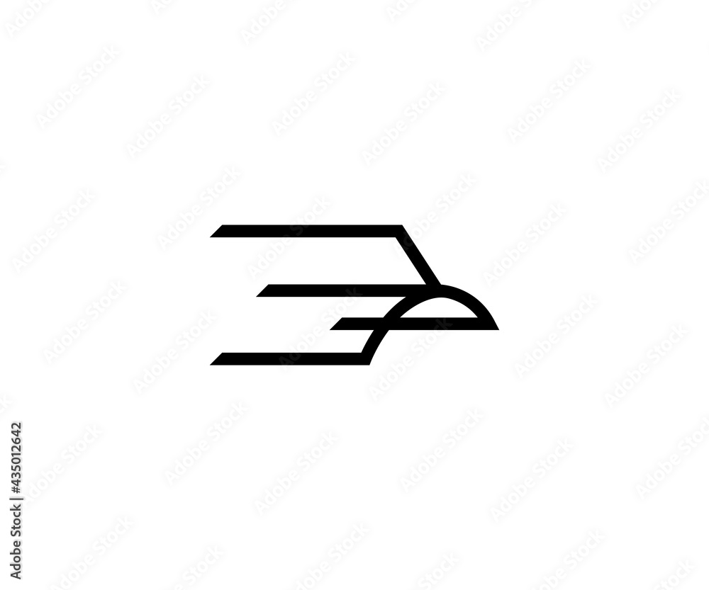 Abstract fly bird logo design vector illustration Abstract fly bird logo design vector illustration