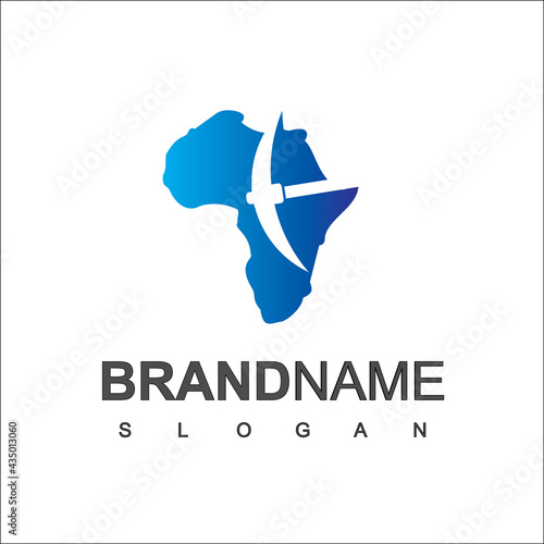 African Mining Company Logo Design Template
