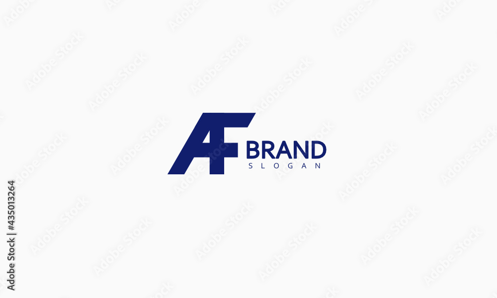 AF letter minimalist clean and strong logo vector design AF letter minimalist clean and strong logo vector design