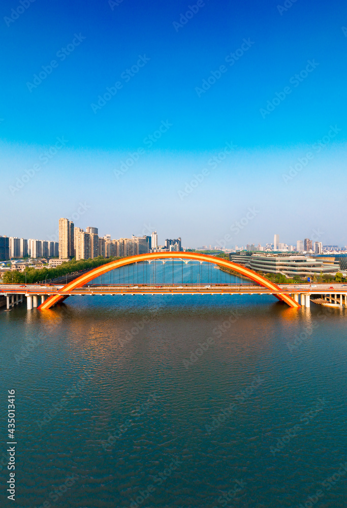 Obraz premium Shuanglong Bridge, Jinhua City, Zhejiang Province, China