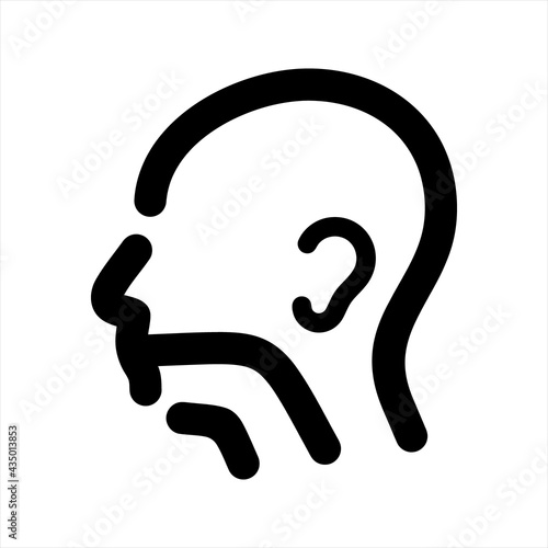 Nose and throat icon, vector and glyph