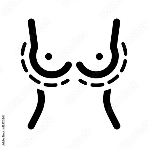 Breast augmentation icon, vector and glyph