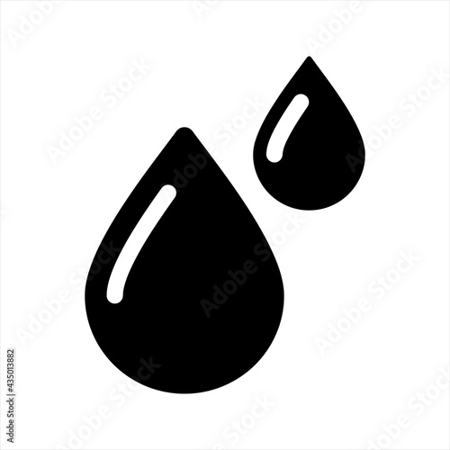 Blood drop icon, vector and glyph