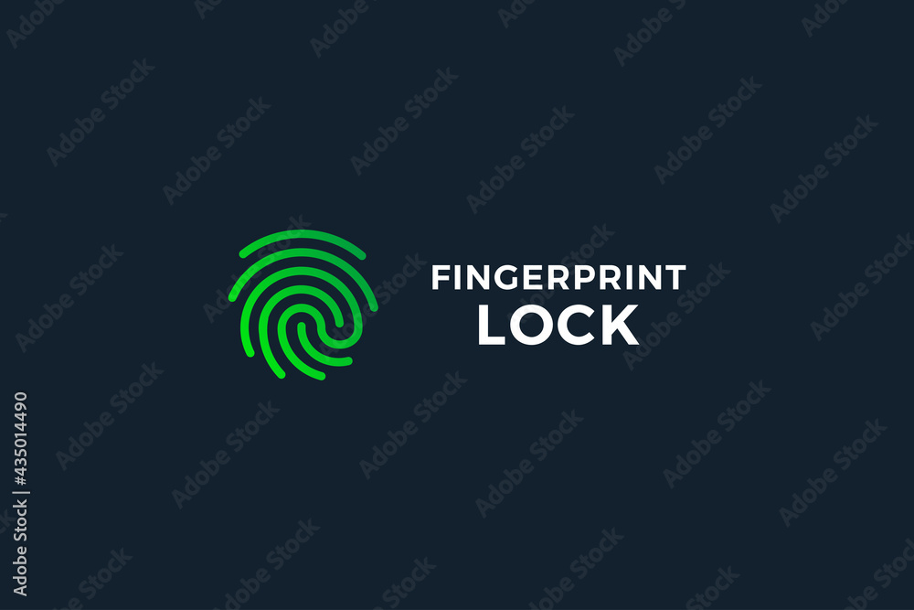 Fingerprint lock symbol Fingerprint lock symbol