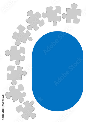 Vertical illustration format A4 - the design of the screen of the phone or tablet for inscriptions and photos