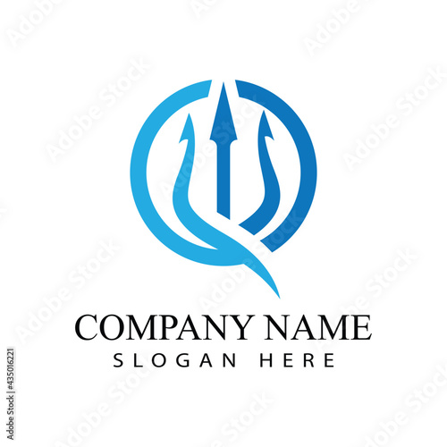 Trident Logo Template vector icon illustration design