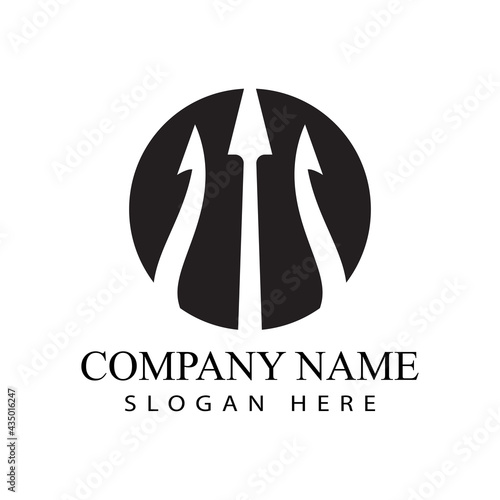 Trident Logo Template vector icon illustration design