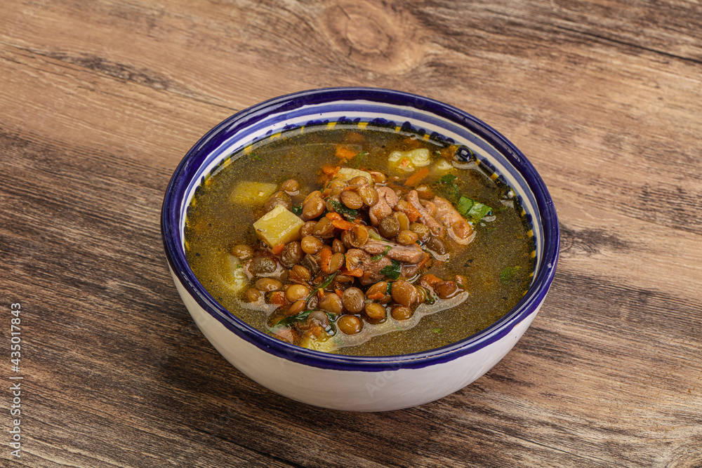 Lentil soup with chicken and vegetables Lentil soup with chicken and vegetables