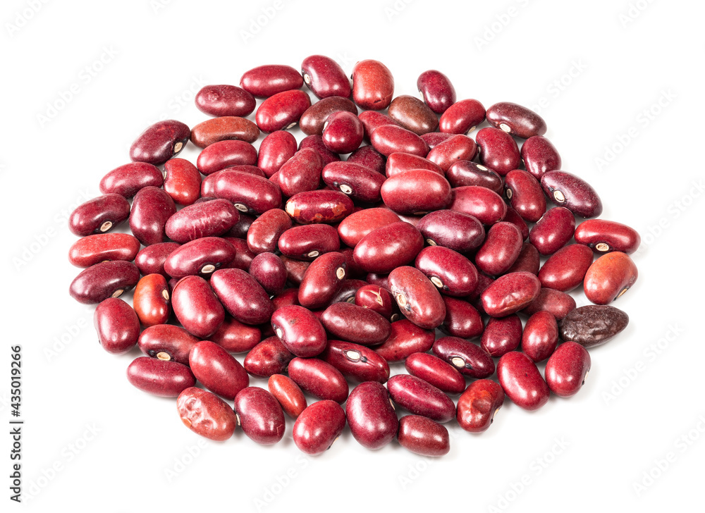 pile of mexican red beans closeup on white pile of mexican red beans closeup on white