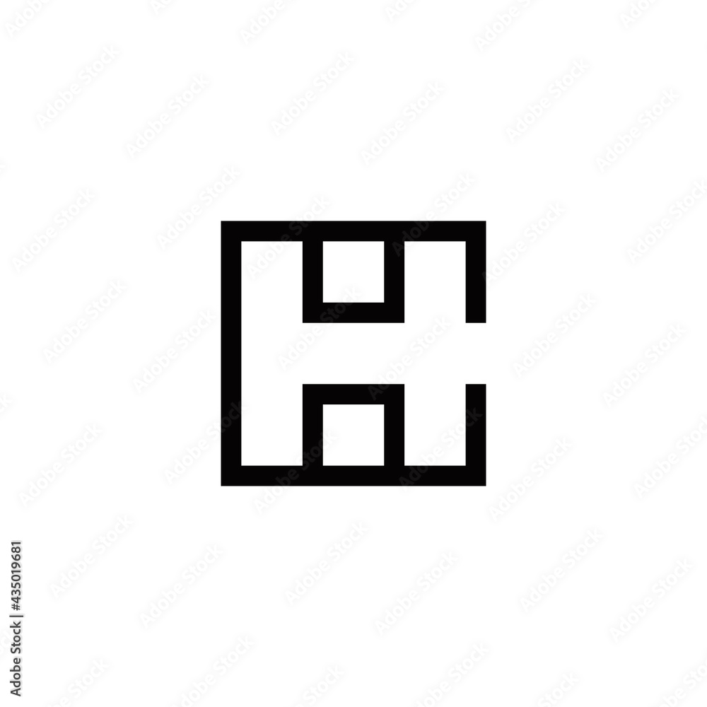 h c hc ch initial logo design vector template