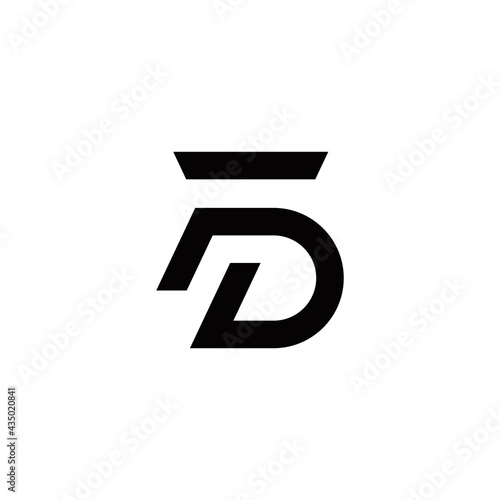 f d fd df initial logo design vector template