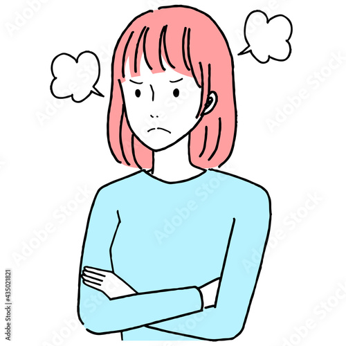 怒る女性
