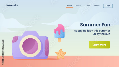 summer fun campaign for web website home homepage landingpage banner template