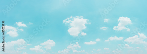 Beautiful panorama blue sky and clouds with daylight natural background. Vintage color tone style.