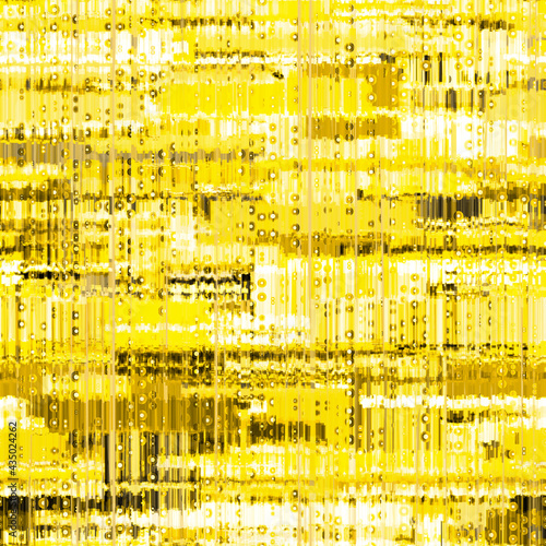 Yellow seamless pattern from lines and bubbles. The effect of the texture beer in a glass. Abstract vector background for web page, banners backdrop, fabric, home decor, wrapping