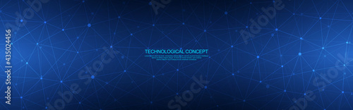 Abstract geometric background with polygonal plexus texture for banner design template or website header