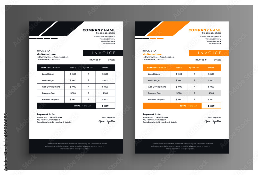 invoice design template