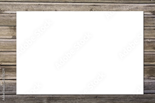 mockup horizontal blank paper white sheets for brochure on wooden background in top view Mock up