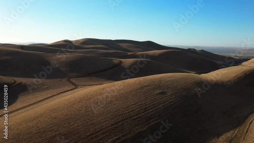 AERIAL DRONE VIEW SAND DESERT USA VALLEY