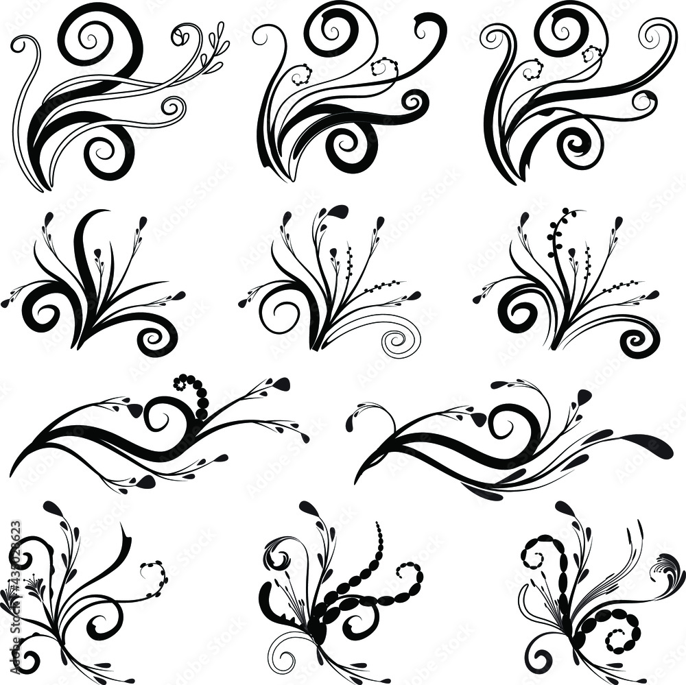 vector art line background design set vector art line background design set