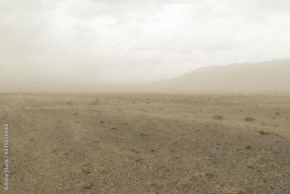 sandstorm in the gobi desert in mongolia sandstorm in the gobi desert in mongolia