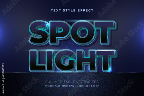 Spotlight Blue Luxury Editable Text Style Effect