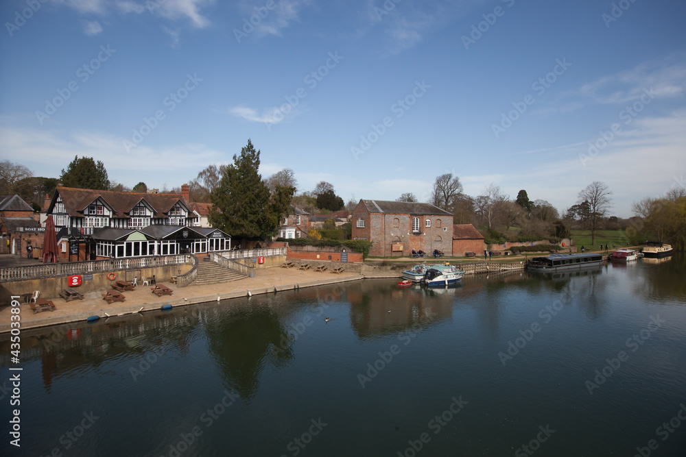 Views of The River Thames at Wallingford, Oxfordshire in the UK