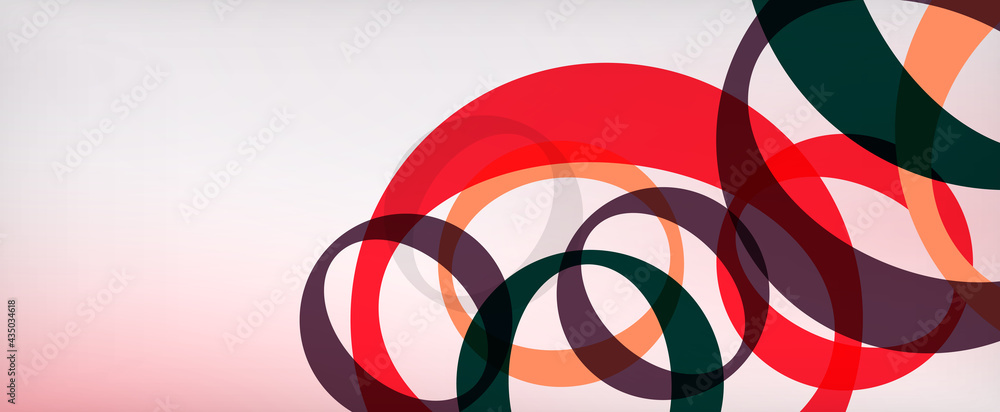 Ring geometric shapes, o letter repetition wallpaper. Abstract background for business or technology presentations, internet posters or web brochure covers Ring geometric shapes, o letter repetition wallpaper. Abstract background for business or technology presentations, internet posters or web brochure covers