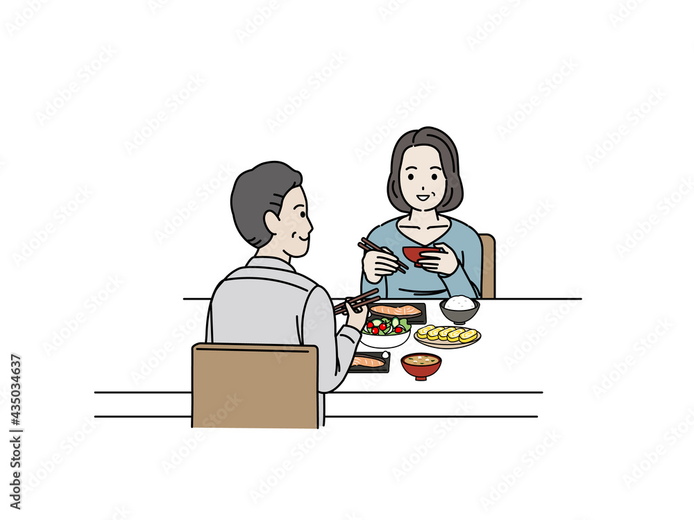 一緒に食事をする中高年の夫婦 朝食 食卓 男女 ミドル イラスト素材 Vector De Stock Adobe Stock 一緒に食事をする中高年の夫婦 朝食 食卓 男女 ミドル イラスト素材 Vector De Stock Adobe Stock