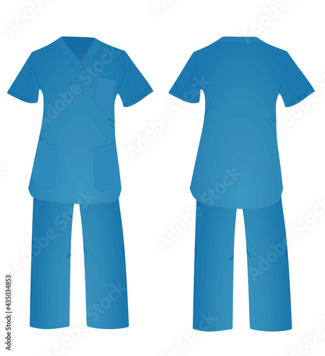 Medical uniform set. vector illustration