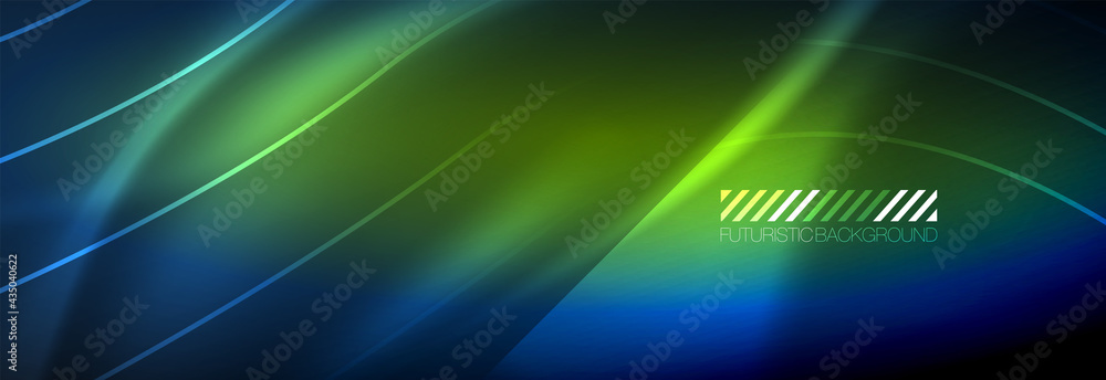 Naklejka premium Neon dynamic beams vector abstract wallpaper background. Wallpaper background, design templates for business or technology presentations, internet posters or web brochure covers