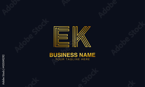 EK E K initial logo | initial based abstract modern minimal creative logo, vector template image. luxury logotype logo, real estate homie logo. typography logo. initials logo.