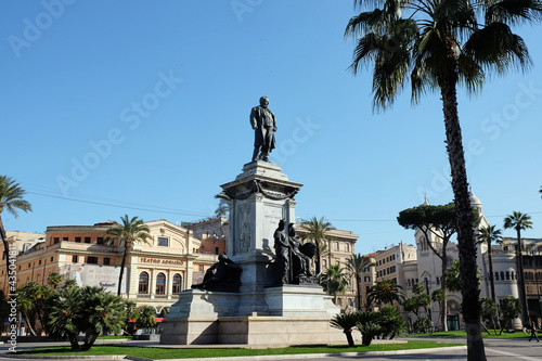 The Camillo Benso Conte di Cavour monument statue in Piazza Cavour, Rome, Italy photo