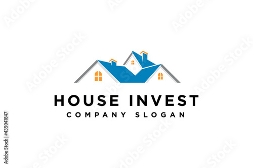 simple modern home, house or real estate logo design vector illustration