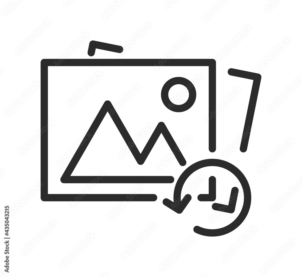Recover photo illustration icon. Recover photo illustration icon.