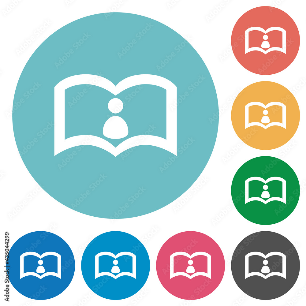 User guide flat round icons User guide flat round icons