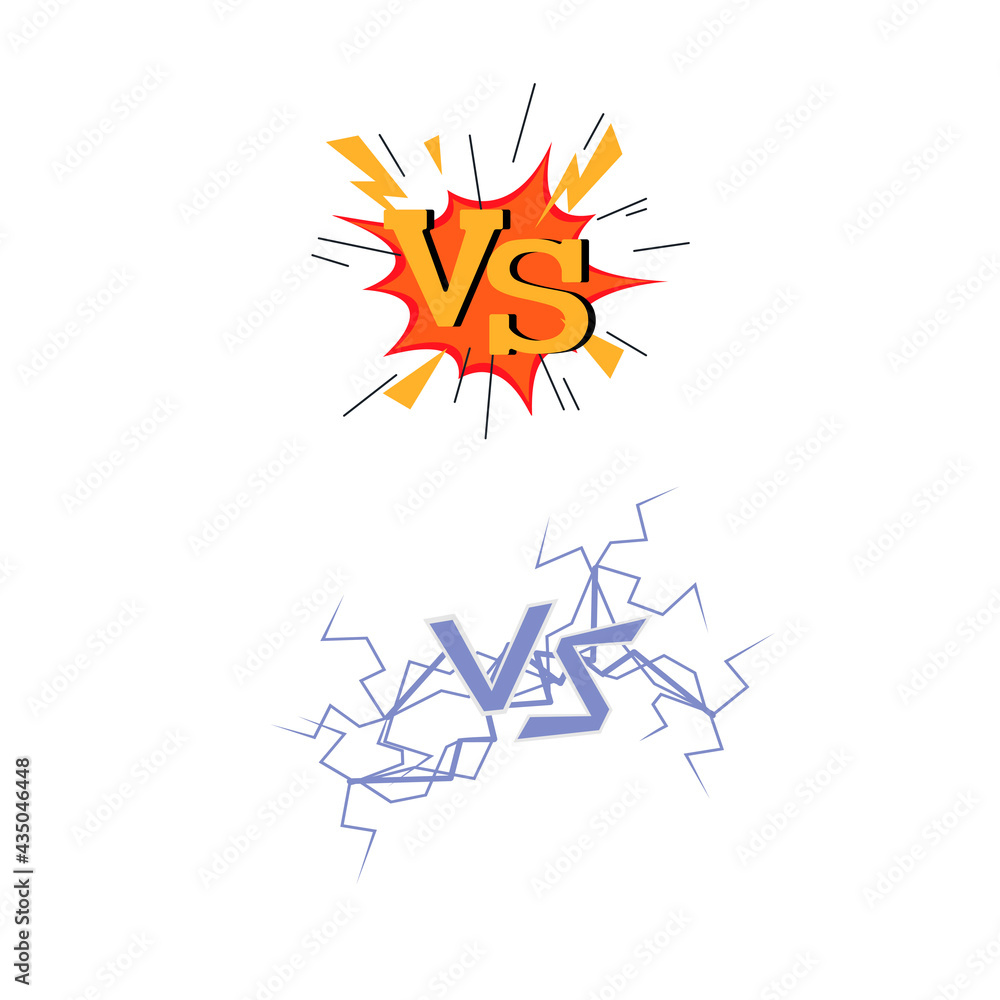 Fototapeta premium VS. One versus another, vector illustration