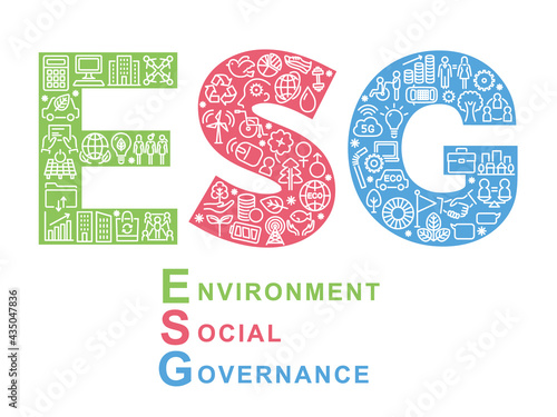 ESG　デザイン文字