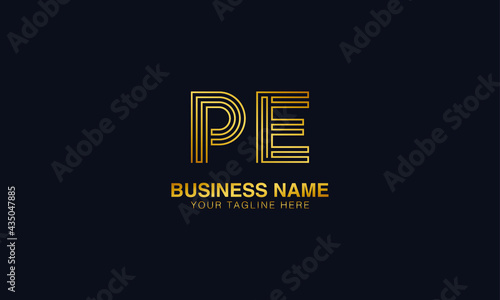 PE P E initial logo | initial based abstract modern minimal creative logo, vector template image. luxury logotype logo, real estate homie logo. typography logo. initials logo.