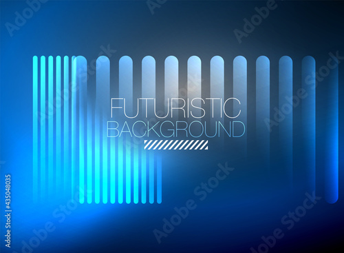 Bright neon color techno abstract background  shiny glowing neon lines in the dark background