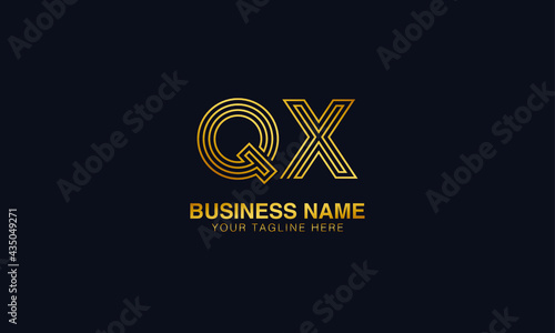 QX Q  X initial logo | initial based abstract modern minimal creative logo, vector template image. luxury logotype logo, real estate homie logo. typography logo. initials logo. photo