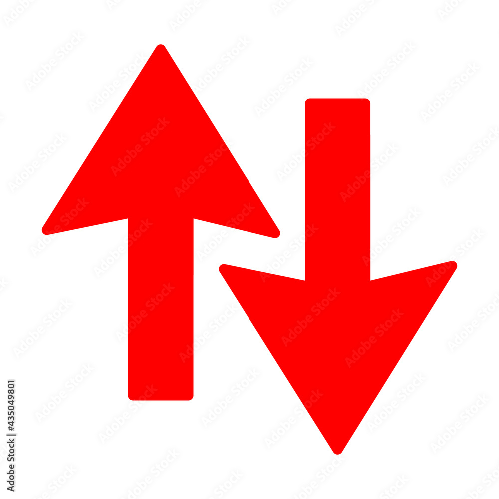 red arrow on white red arrow on white