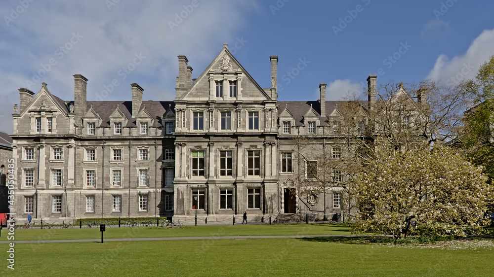 University building of Parliament square in Trinity college, Dublin on a sunny spring day University building of Parliament square in Trinity college, Dublin on a sunny spring day