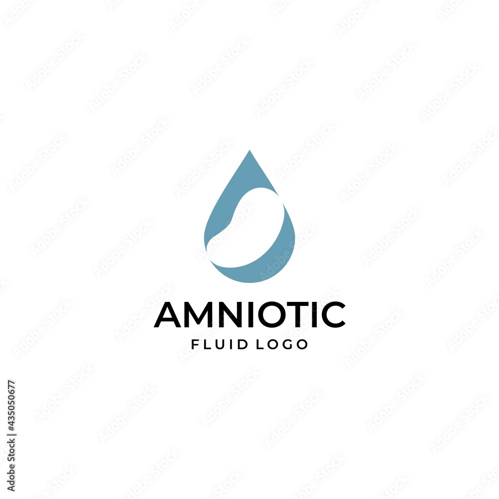 Modern and unique logo about amniotic fluid and uterus.
EPS10, Vector.