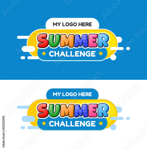 vector summer challenge games promotion logo